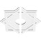 Ekena Millwork Axel Architectural Grade PVC Contemporary Ceiling Medallion, Two Piece, 14"OD x 3"ID x 7 3/4"C x 1"P CMP14AL2-03000 - alternate 4